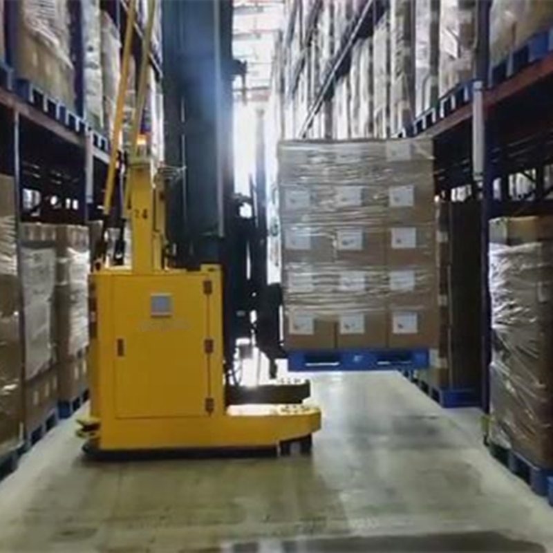 激光导航AGV堆高叉车或替代堆垛机用于中小型立体库